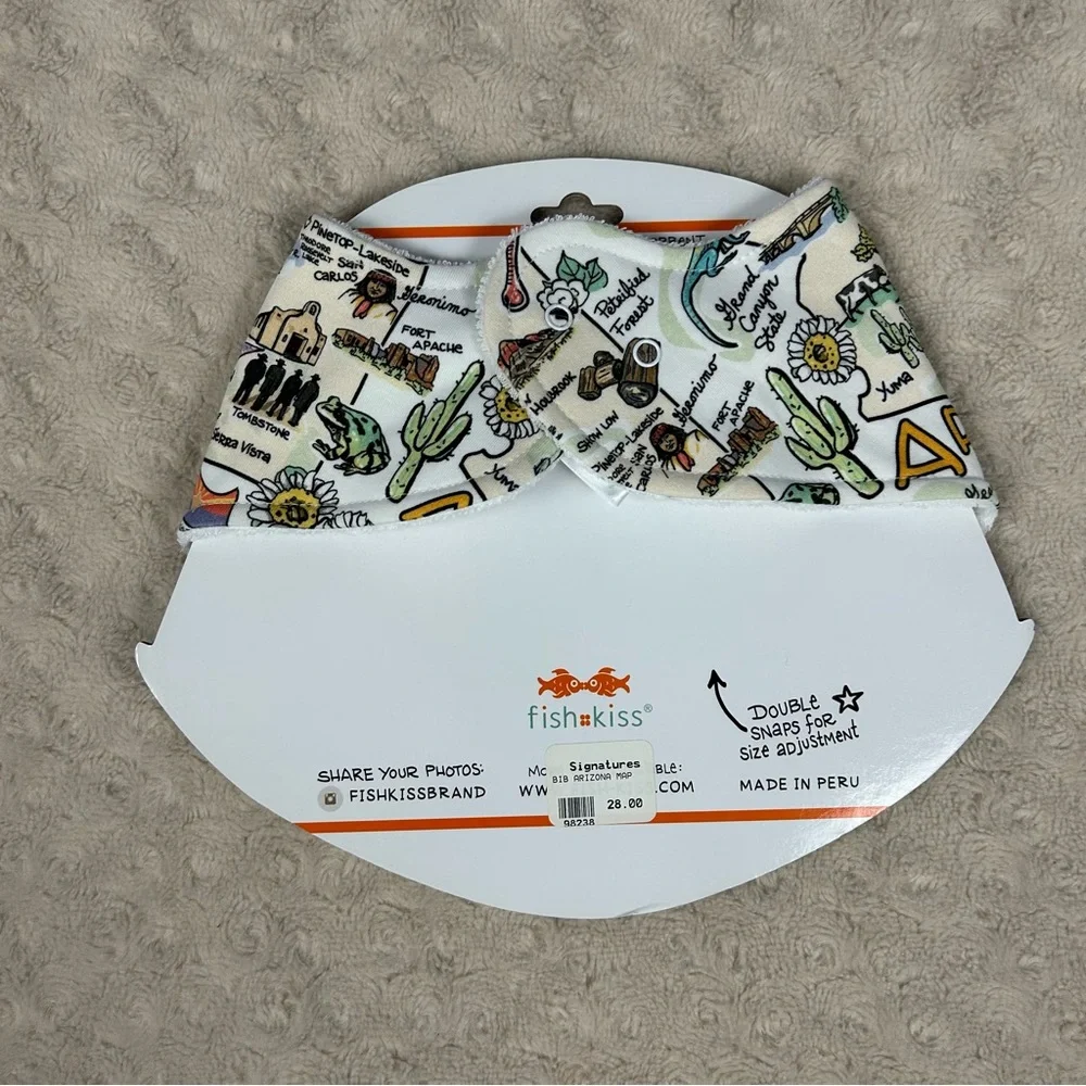 Fish Kiss State of Arizona Bandana Baby Bib